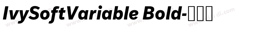 IvySoftVariable Bold字体转换